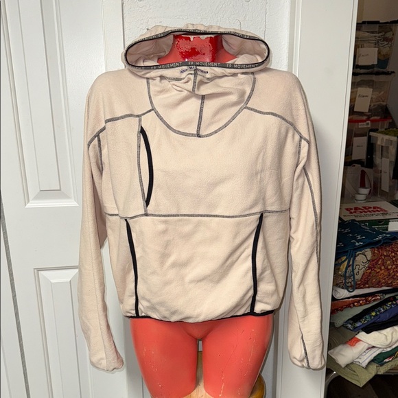 Free People Movement - Care On The Run Fleece Funnel Neck Hoodie sweater - Picture 3 of 6